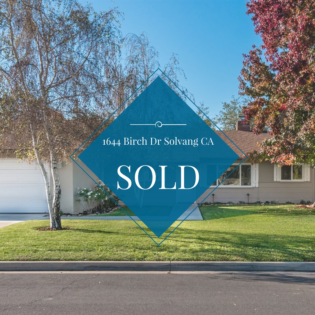 Sold! 1644 Birch Drive Solvang CA